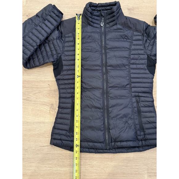 Kuhl Projekt Spyfire Goose Down Puffer Jacket Womens S Black Quilted Zip Pockets - Picture 8 of 12